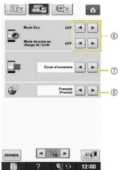 BABY LOCK Aerial - Réglages généraux - 2
