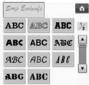 BABY LOCK Aerial - Sélection des Motifs de Caractères - 2