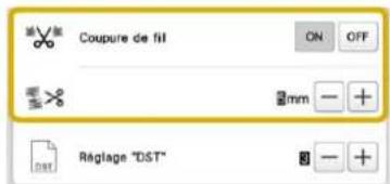 BABY LOCK Venture - Appuyez , puis sur . L'écran des réglages de brodée s'affiche. - 3