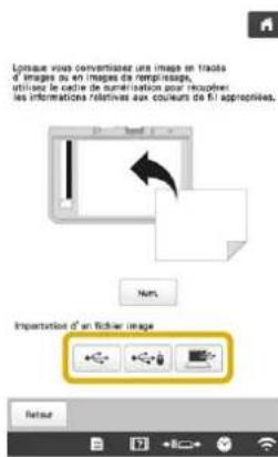 BABY LOCK Venture - Sélectionnéz le périphérique sur lequel sont enregistrées les données. - 1