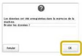 BABY LOCK Venture - Lorsque le message suivant s'affiche, appuyez sur ok - 1