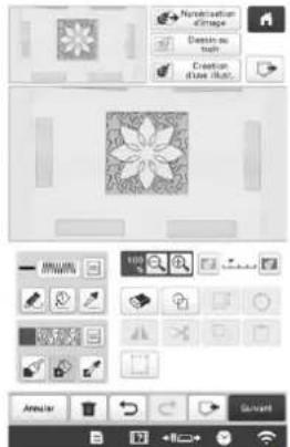 BABY LOCK Venture - Pour définiir le contour du motif, appuyez sur , puis sur - 16