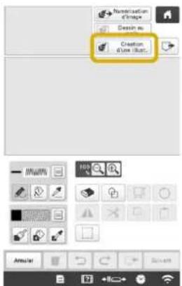 BABY LOCK Venture - Utilisation du cadre de numérisation pour creer un motif avec la fonction de numérisation d'illustration - 2