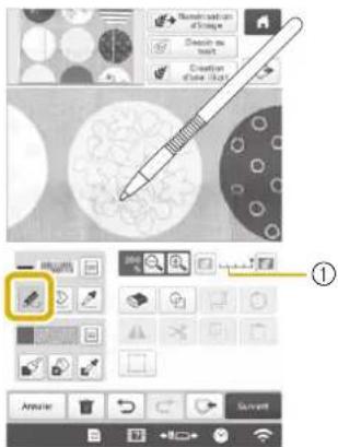 BABY LOCK Venture - Numérisation en vue de tracer l'image d'arrière-plan - 12