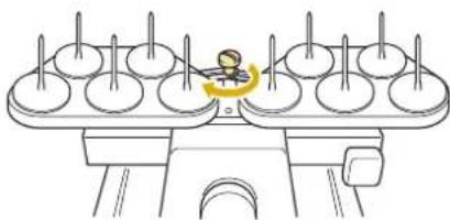 BABY LOCK Venture - Préparation du support de bobines - 2