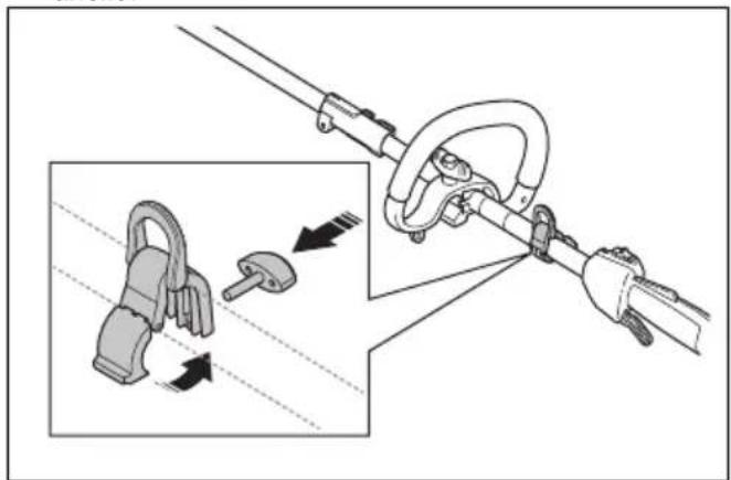 HUSQVARNA HA200 - Montaggio del gancio di sospensione del cinghiaggio (HA860) - 1