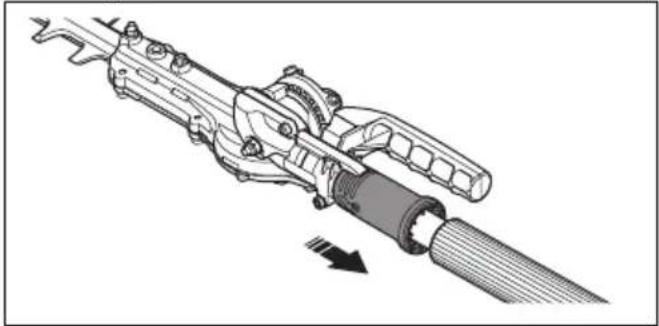 HUSQVARNA HA200 - Regolazione dell'angolo del gruppo di taglio - 2