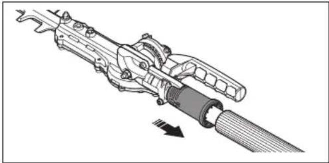 HUSQVARNA HA200 - To adjust the angle of the cutting unit - 2