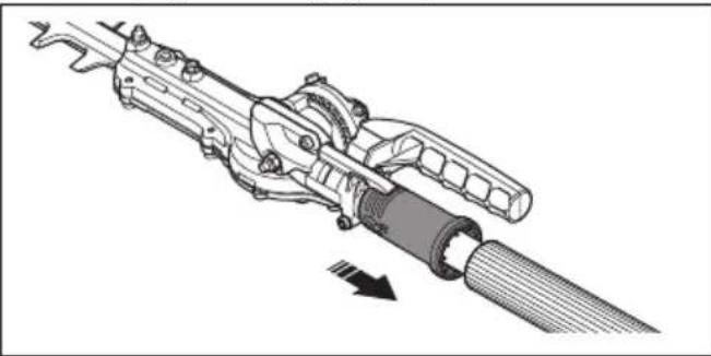 HUSQVARNA HA860 - Pour régler l'angle de l'unité de coupe - 2