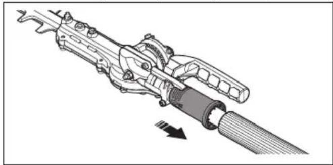 HUSQVARNA HA860 - Ajuste del ángulo de la unidad de corte - 2