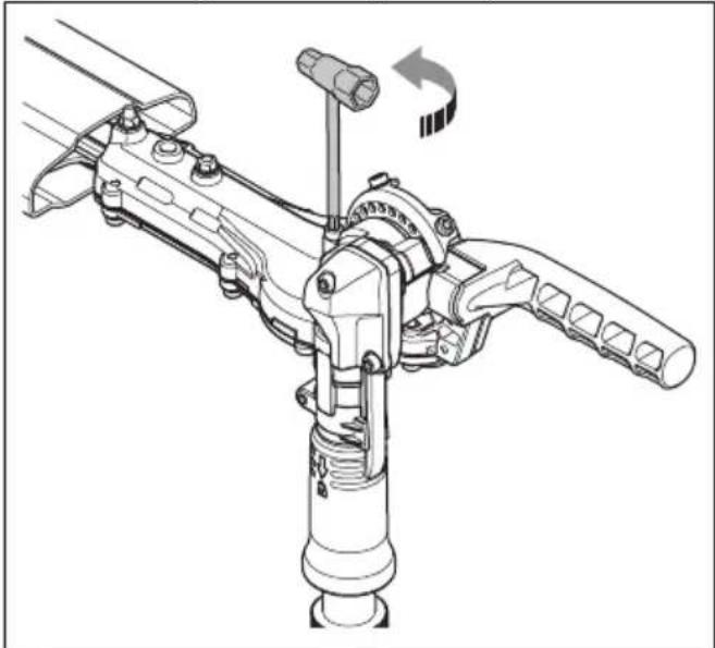 HUSQVARNA HA860 - To adjust the friction for angle adjustment - 2