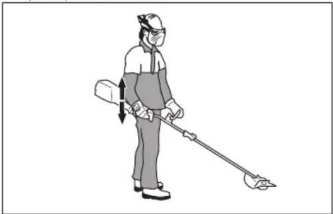 HUSQVARNA BCA850 - Ajuste del arnés - 3