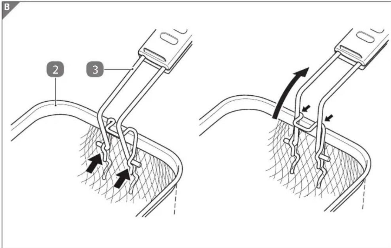 Ambiano GTDFM01US - Fixation de la poignée du panier de la friteuse - 1