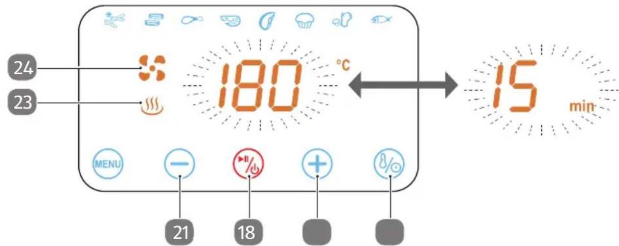 Ambiano GTAF02 - Présélection manuelle du temps de cuisson et de la température - 1