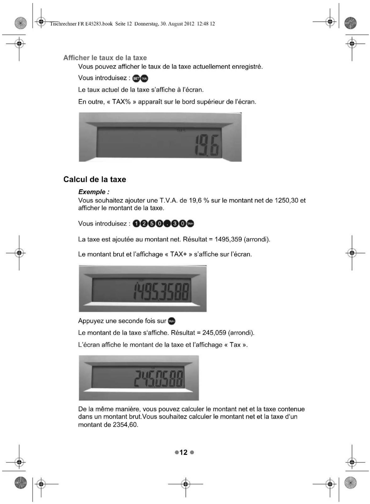 GlobalTronics D21 - Définir le taux de la taxa - 2