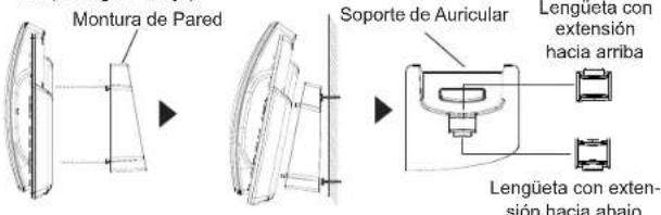GRANDSTREAM GRP2602 - Instalando El Telefono (Montura de Pared \*Se vende por separado): - 1