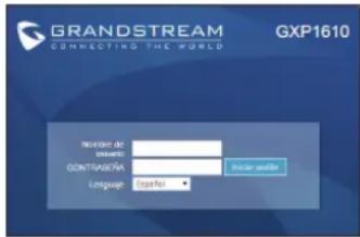 GRANDSTREAM GXP1615 - CONFIGURACIÓN DEL TELÉFONO: Configurando el GXP1610/1615 usando su navegador de Internet: - 1