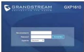 GRANDSTREAM GXP1615 - KONFIGURIERUNG DES TELEFONS: - 1