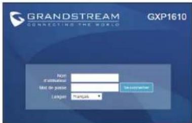 GRANDSTREAM GXP1615 - CONFIGURATION DU TELEPHONE: - 1