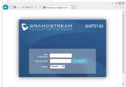 GRANDSTREAM GXP2130 - Configurer le GXP2130 en utilisant le Navigateur web: - 1