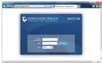 GRANDSTREAM GXP2130 - Skonfigurować GXP2130 za pomocą przeglądarki sieci Web: - 1