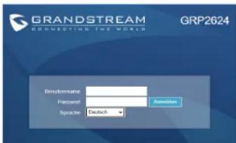 GRANDSTREAM GRP2624 - Konfiguration des GRP2624 via Web-Browser: - 1