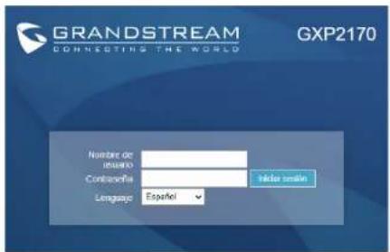 GRANDSTREAM GXP2170 - Configurando el GXP2170 utilizando un navegador web: - 1
