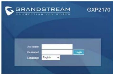 GRANDSTREAM GXP2170 - Configure the GXP2170 using a Web Browser: - 1