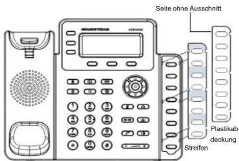 GRANDSTREAM GXP1630 - Installation der BLF Papierstreifen - 1