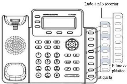 GRANDSTREAM GXP1630 - Instalar Papel de etiqueta BLF: - 1