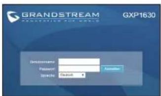 GRANDSTREAM GXP1630 - KONFIGURIERUNG DES TELEFONS: Konfiguration des GXP1630 mittels Web-Browser: - 1