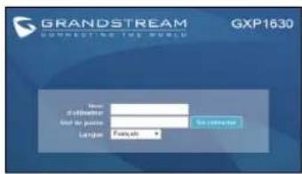 GRANDSTREAM GXP1630 - Configurer le GXP1630 en utilisant l'interface Web: - 1