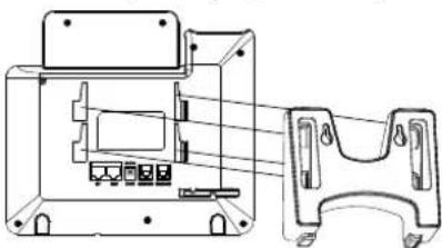 GRANDSTREAM GXP1630 - Installation du Téléphone (Support Mural): - 1