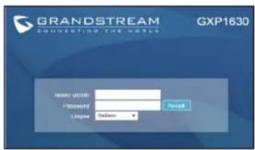 GRANDSTREAM GXP1630 - mediante un browser web: - 1