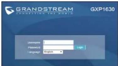 GRANDSTREAM GXP1630 - PHONE CONFIGURATION: - 1