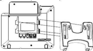 GRANDSTREAM GXP1630 - Installing the Phone (Wall Mount): - 1