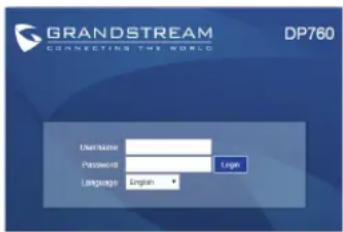 GRANDSTREAM DP760 - Accessing the Web UI - 1