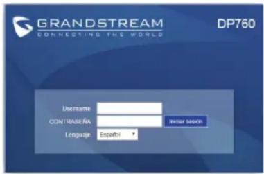 GRANDSTREAM DP760 - Acceso a la Interfaz Web del usuario - 1