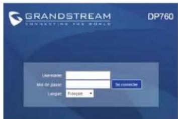 GRANDSTREAM DP760 - Acceder à l'interface Web - 1