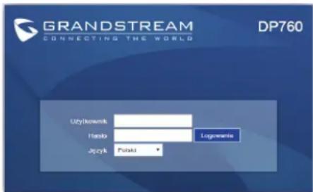 GRANDSTREAM DP760 - Uzyskiwanle dostepu do sieclowego Interfejsu uzytkownika - 1