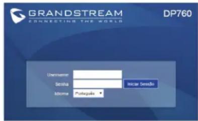 GRANDSTREAM DP760 - A acessar a interface web - 1