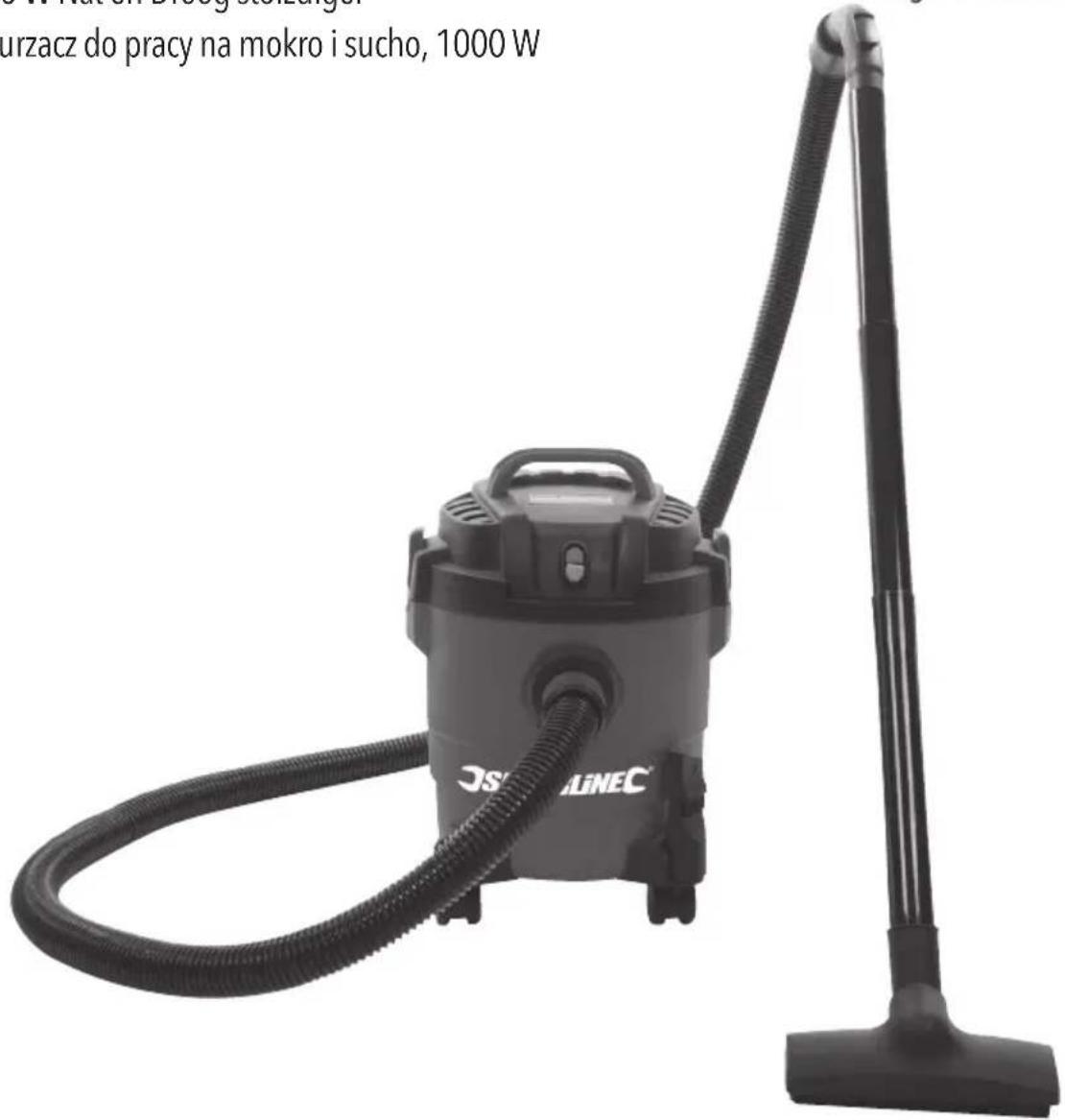 SILVERLINE 319548 - DIY 1000W Wet &amp; Dry Vacuum Cleaner 10Ltr - 2