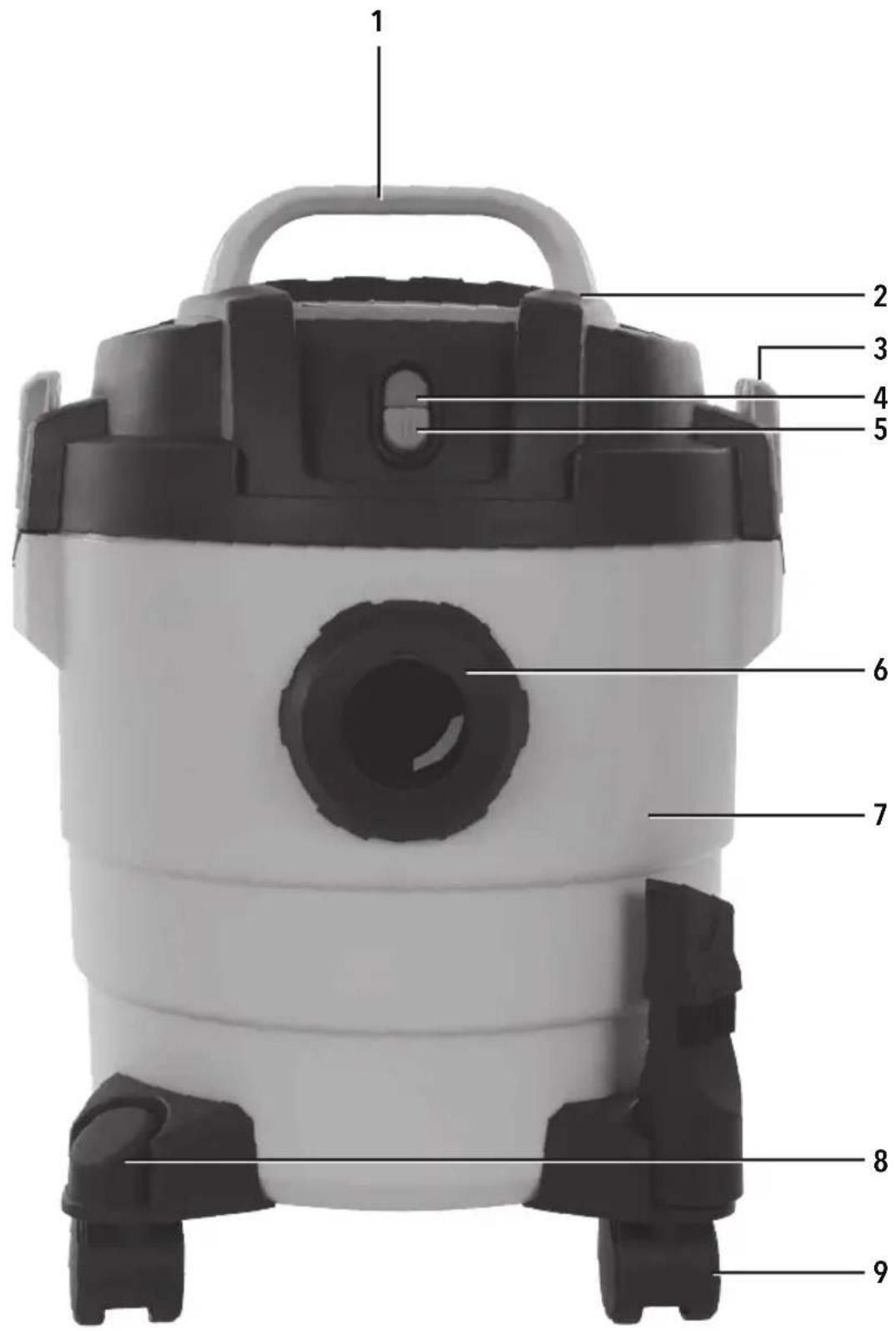 SILVERLINE 319548 - DIY 1000W Wet &amp; Dry Vacuum Cleaner 10Ltr - 11