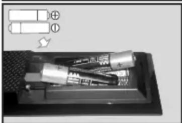 HITACHI 22HE3001 - Kaukosaätimen paristojen asentaminen - 3