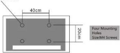 40cm 20cm Four Mounting Holes SizeM4 Screws