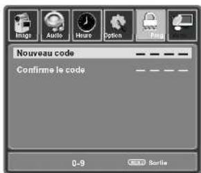 Image Audio Hours Option Print Nouveau code Confirme le code 0-9 Cartie
