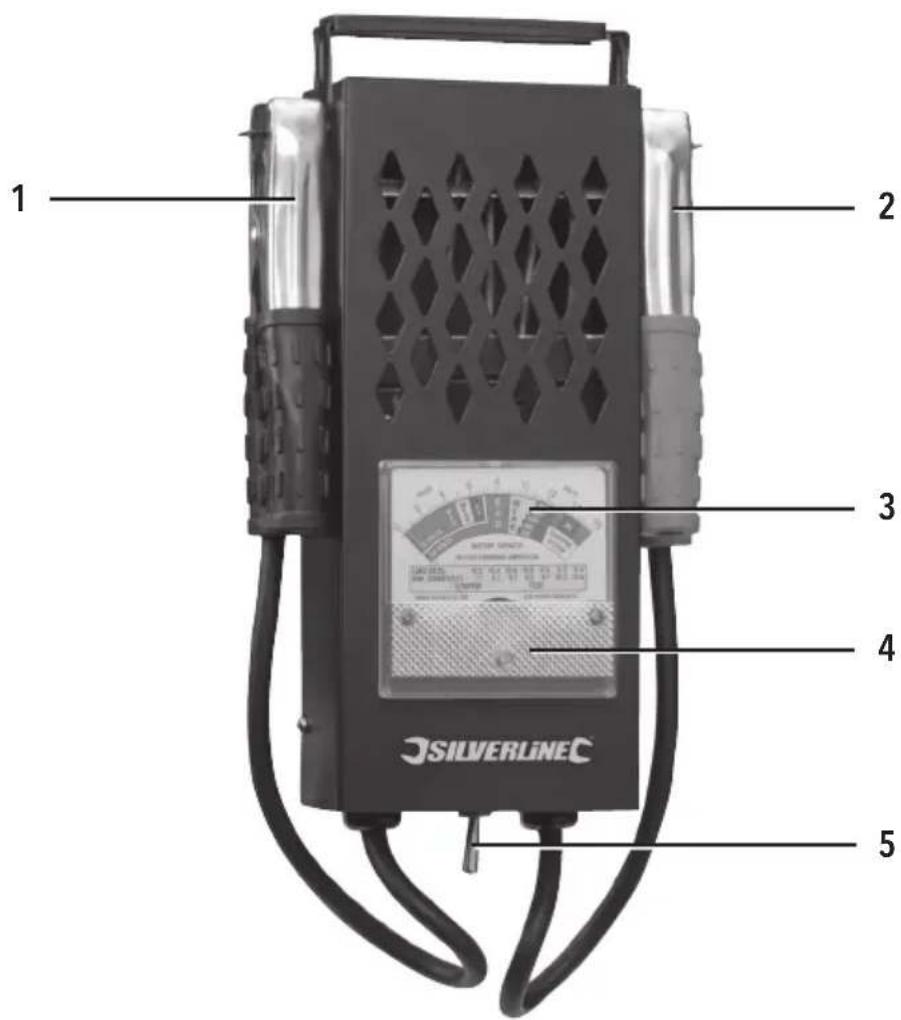 SILVERLINE 282625 - Battery &amp; Charging System Tester 6V &amp; 12V - 1