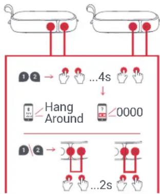 JAM Hang Around HXP505 - D - KNAPFUNKTION - 1