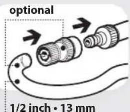 optional 1/2 inch • 13 mm