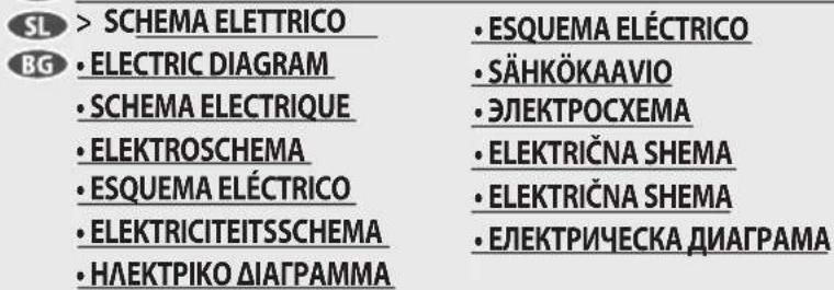 SL > SCHEMA ELETTRICO BG • ELECTRIC DIAGRAM • SCHEMA ELECTRIQUE • ELEKTROSCHEMA • ESQUEMA ELÉCTRICO • ELEKTRICITEITSSCHEMA • НЛЕКТРИКО ДИАГРАММА • ESQUEMA ELÉCTRICO • SÄНКОКААВИО • ЭЛЕКТРОСХЕМА • ELEKTRIČNA SHEMA • ELEKTRIČNA SHEMA • ЕЛЕКТРИЧЕСКА ДИАГРАМА